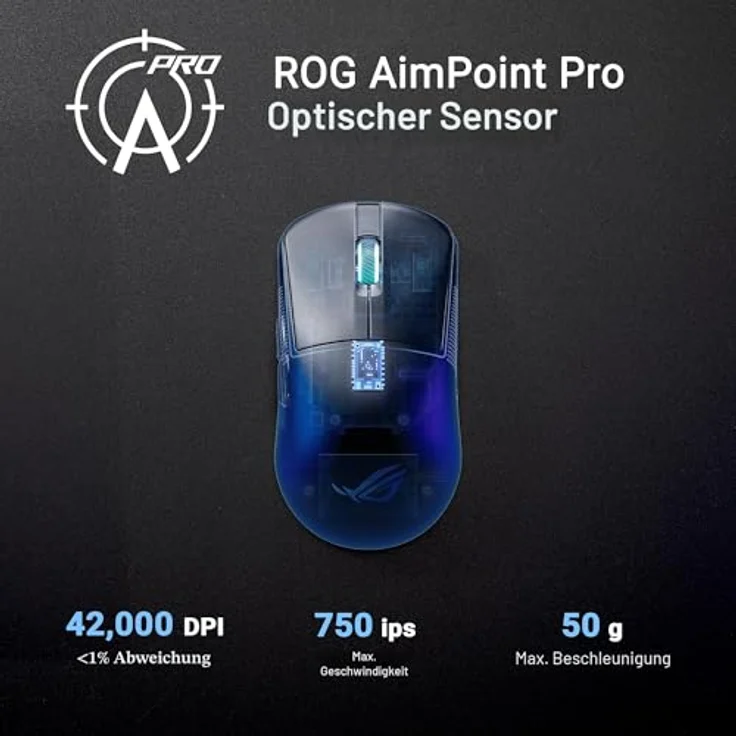 Asus ROG Harpe Ace Mini Gaming-Maus (RF kabellos + Bluetooth, USB) – Bild 7