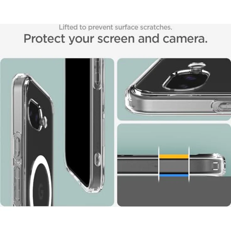 Spigen Ultra Hybrid MagFit Hülle für Google Pixel 9a, Kompatibel mit MagSafe, Clear White – Bild 5
