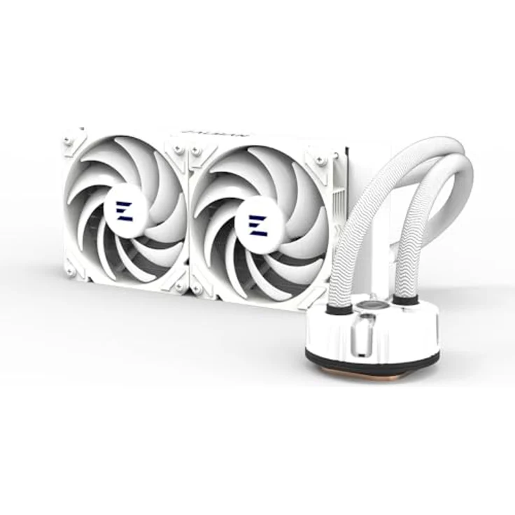 Zalman AIO Wasserkuhlung Reserator5 Z RGB - 240mm Wasserkühler für CPU, weiss, mit vernickelter Kupferbodenplatte und RGB-Beleuchtung – Bild 2