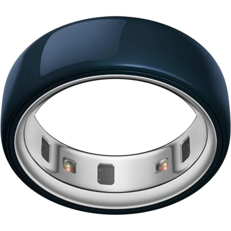 Oura Ring 4 Ceramic (Größe 13, Midnight), Smart Ring mit über 40 biometrischen Werten und 5–8 Tagen Akkulaufzeit, blau – Bild 1