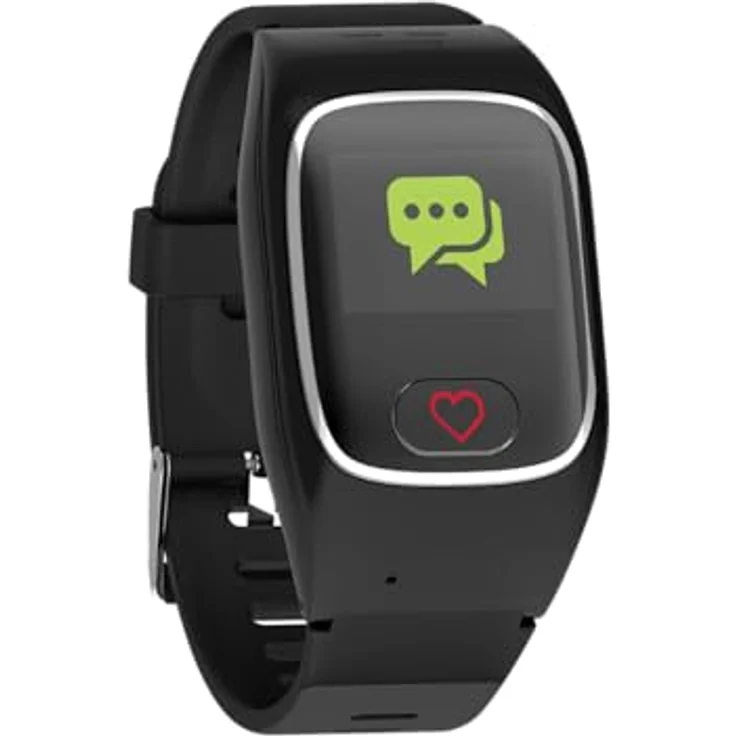James B8 Smartwatch, Notrufuhr mit Stilvollem Silikon-Armband Schwarz, 4G Telefonfunktion, Gesundheitsüberwachung und Sturzerkennung – Bild 5