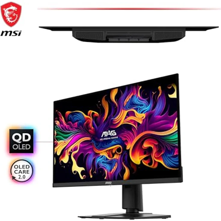 MSI MAG 271QPX QD-OLED 26.5 Zoll WQHD Gaming Monitor - Quantum Dot OLED Panel, 360Hz, DisplayHDR True Black 400, 99.1% DCI-P3 - Schwarz - Preisvergleich – Bild 2
