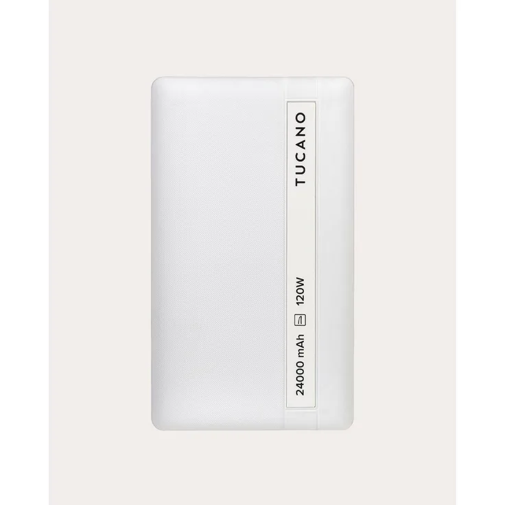 Tucano Powerbank für Laptop, 24000 mAh, 120W, ultradünn, Weiß