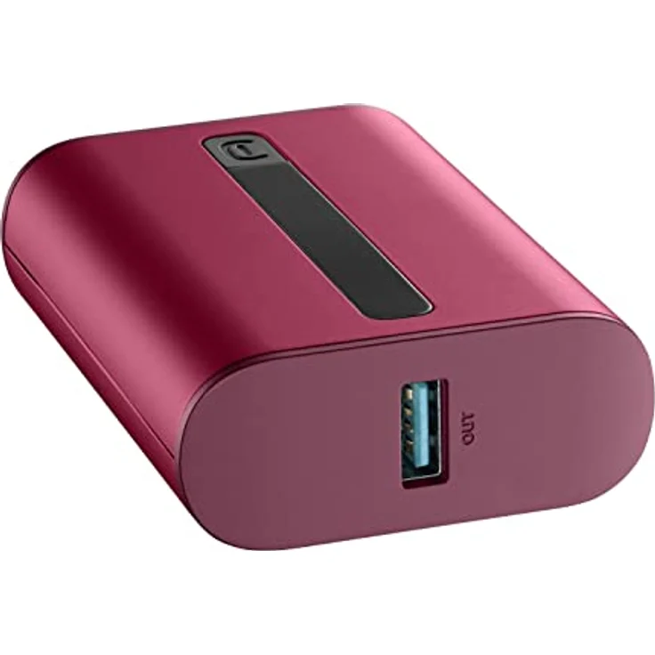 Cellularline | Tragbare Ladegeräte | Extra kompaktes tragbares Ladegerät 10000Mha - USB-C Power Delivery 20W für iPhone - 18W adaptiver USB-Anschluss für Samsung - Rot – Bild 3