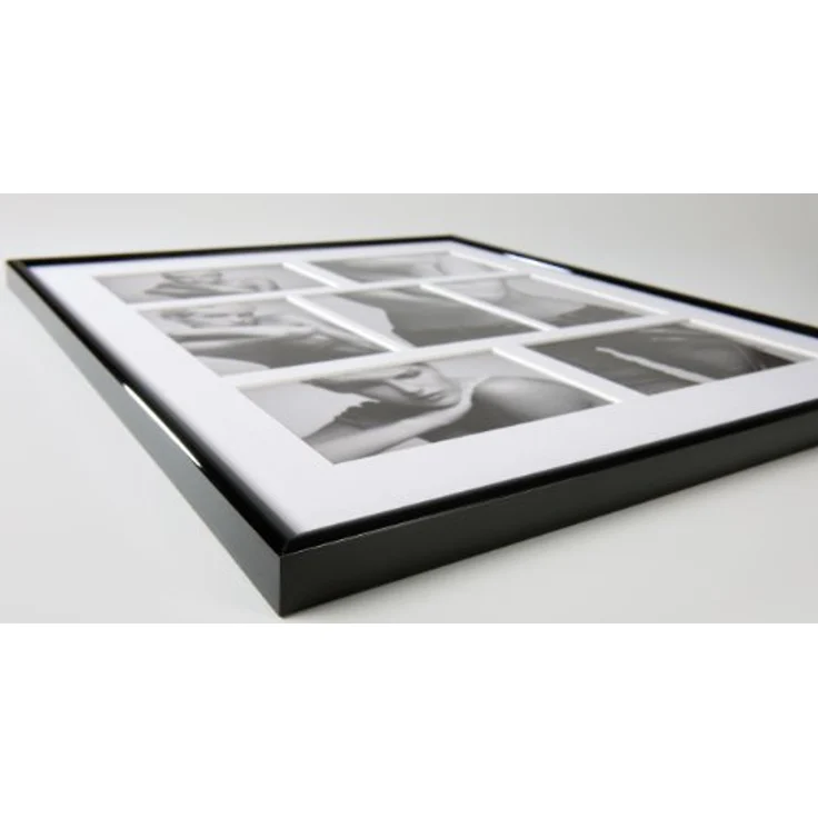 walther design Bilderrahmen schwarz 3x 13x18 cm Galerie mit Passepartout, Galeria Kunststoffrahmen KB338S – Bild 5