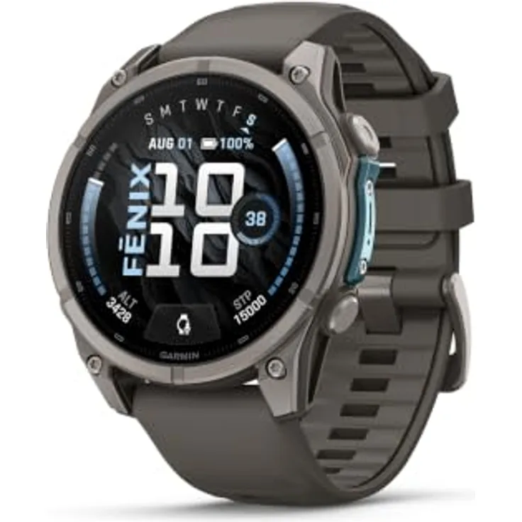 GARMIN FENIX 9, 47 MM Multisport GPS-Smartwatch mit Titan-Lünette, AMOLED Touchdisplay, Saphirglas, Kieselgrau