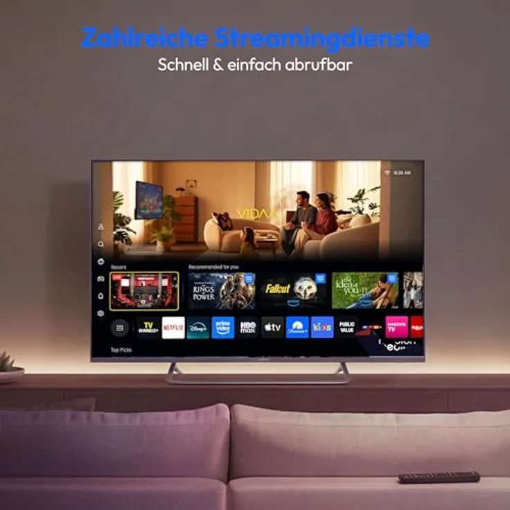 MEDION MD 855302, 55 Zoll 4K Smart-TV mit Dolby Vision HDR, Dolby Atmos, Bluetooth, Schwarz – Bild 6