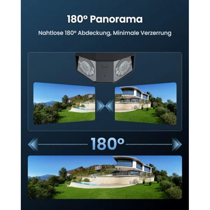 Reolink Duo 3 WiFi, 16MP Überwachungskamera mit 180° Panoramablick, Dual-Lens, 30m Farbnachtsicht, KI-Erkennung, IP67, WLAN 6 – Bild 3