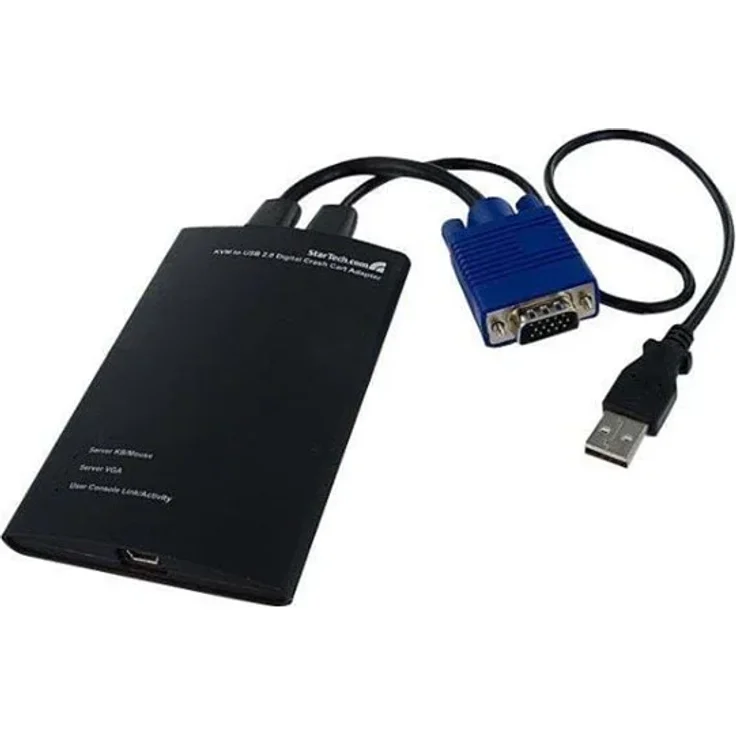 StarTech.com KVM Console zu USB 2.0 Portable Notebook Crash Cart Adapter, KVM Switch mit 1 Port für PS/2 und USB, kompakt für Desktop-Nutzung