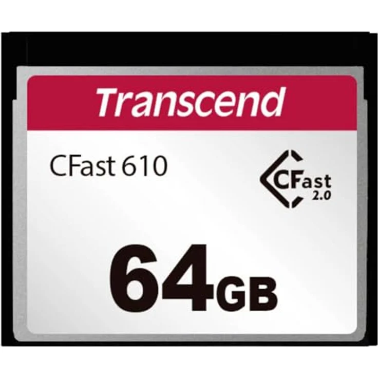 Transcend CFX610 CFast-Karte 64 GB, hohe Übertragungsgeschwindigkeit, Betriebstemperatur -5 °C bis 70 °C – Bild 2