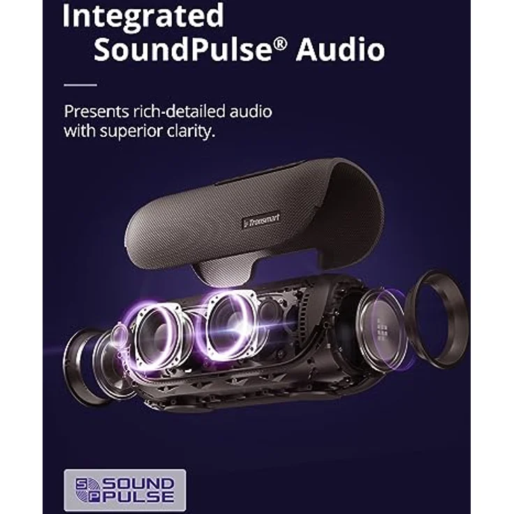 Tronsmart Bang Bluetooth Lautsprecher 60W, IPX6 Wasserdicht mit LED-Licht, Sync 100+ Leistungsstarke Lautsprecher, 15H Spielzeit, Stereo-Sound, AUX und TF, Musikbox mit NFC für Partys – Bild 2