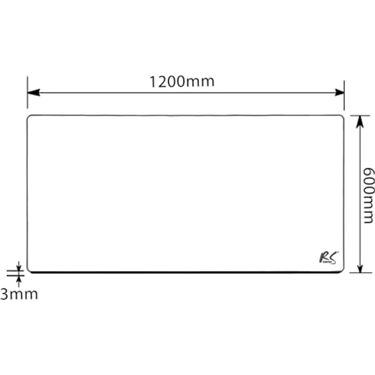 "NanoRS Gaming Mauspad RS173 (1-St), Gaming-Schreibtischunterlage 120x60cm schwarz" – Bild 6