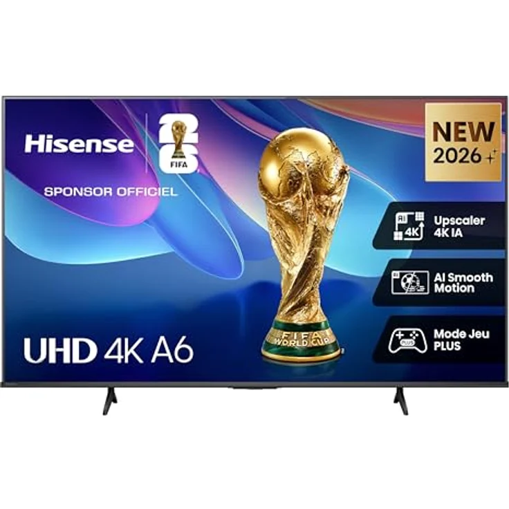 Hisense 43A6S, 43 Zoll 4K UHD Smart TV mit Dolby Vision, Game Mode Plus, HomeOS U9.5, Schwarz – Bild 1