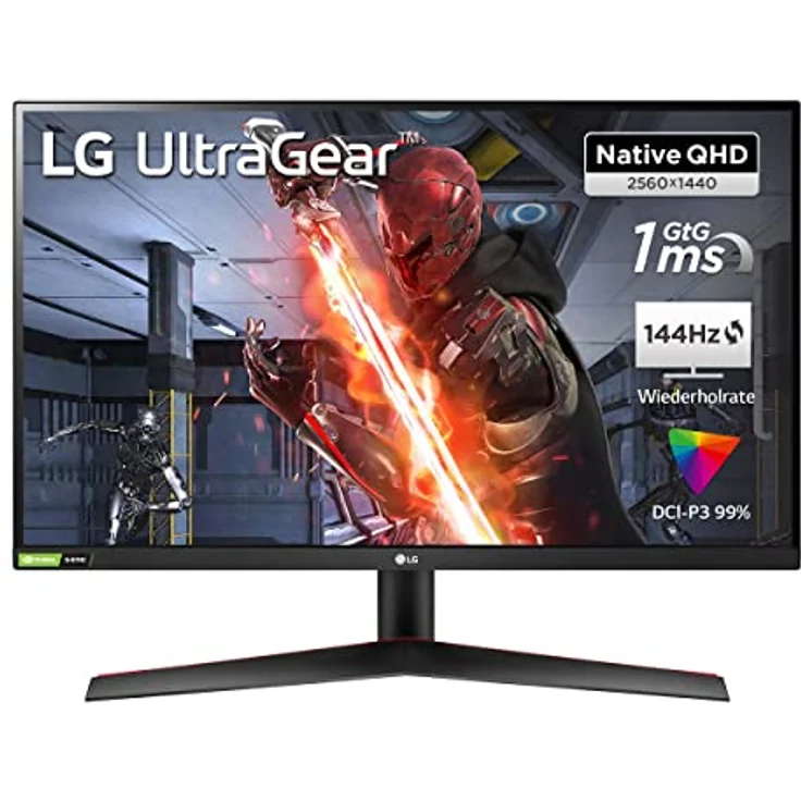 LG UltraGear Gaming Monitor 27GN800-B 68,5cm - 27 Zoll, QHD, AMD FreeSync, 144 Hz, 1ms GtG, Schwarz, 27 Zoll Gaming Monitor mit QHD-Auflösung und 144 Hz – Bild 1