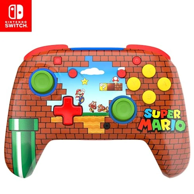 Turtle Beach Rematch Wireless Controller: Mario Bricks Reveal - Offiziell lizenziert für Nintendo Switch 2 und 1, mit lentikulärem Super Mario-Design, bewegungssteuerung und 40 Stunden Akkulaufzeit – Bild 1