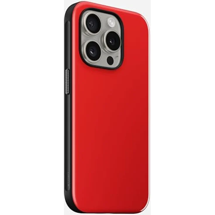 NOMAD Sport Case für iPhone 15 Pro | Hülle aus Polycarbonat mit TPE-Bumper | mit glänzender PET-Beschichtung | MagSafe-kompatibel | Night Watch Red – Bild 3