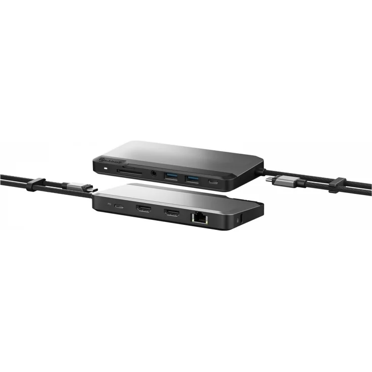 ALOGIC U1CSH-SGR Laptop-Dockingstation & Portreplikator USB 3.2 Gen 1 Type-C Grau, mit neun Anschlüssen für verbesserte Arbeitsplatzfunktionalität