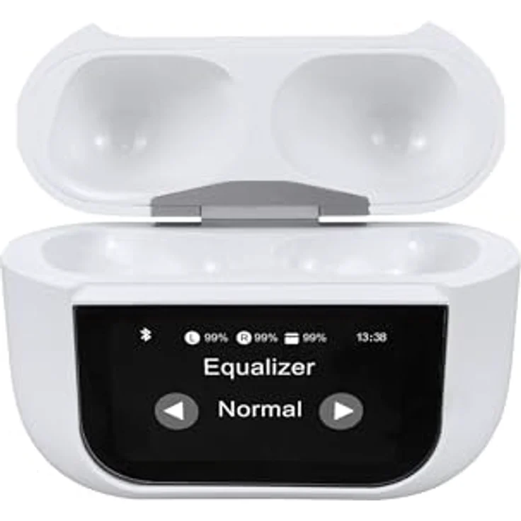 Technaxx MusicMan TWS ANC In-Ear Kopfhörer Pro BT-X72, True Wireless Stereo mit Touchscreen Ladebox und aktiver Geräuschunterdrückung, schwarz – Bild 5