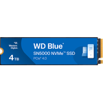 WD Blue SN5000 NVMe PCIe Gen4, 4 TB SSD mit 5.500 MB/s Lesen, 5.000 MB/s Schreiben, 1200 TBW, M.2 intern