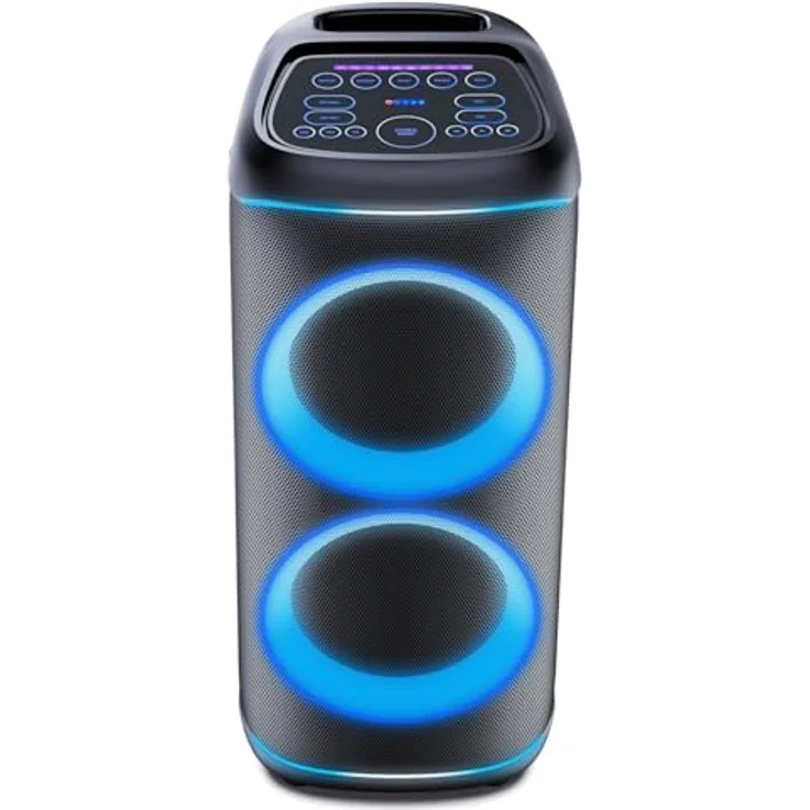 Denver BPS-470, Bluetooth Party Speaker mit 2 x 10" Woofers, 2000 W, spritzwassergeschützt, schwarz, neu – Bild 2