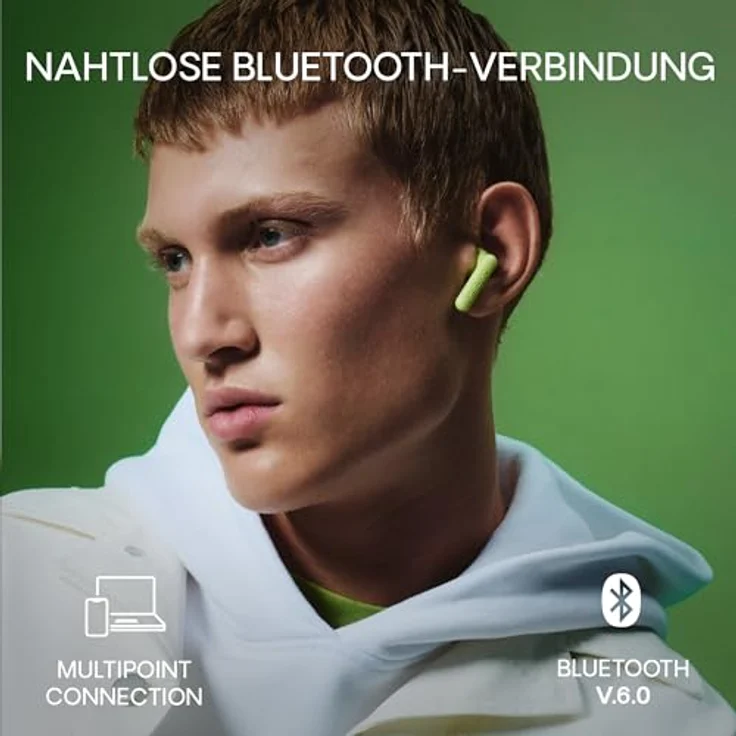 Urbanista Austin 2, True Wireless Stereo Kopfhörer mit aktiver Geräuschunterdrückung, 25 Stunden Laufzeit, spritzwassergeschützt, Grün – Bild 6