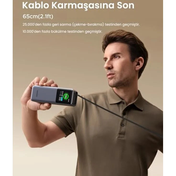 Ugreen 165W Powerbank (20000 mAh, 165 W) mit Schnellladung für bis zu 3 Geräte, Grau – Bild 3