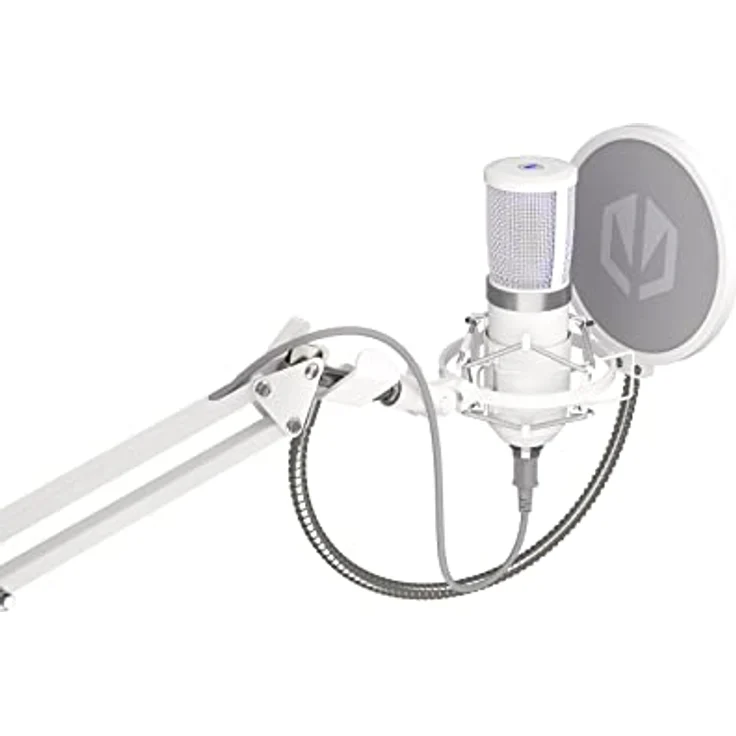 ENDORFY Solum Streaming Onyx White, Hochwertiges weißes USB-Computermikrofon, Verstellbarer Arm, inklusive Pop-Filter, EY1B005 – Bild 4