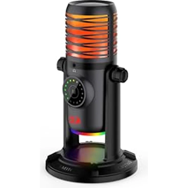 Redragon GM306, Mikrofon mit 192 kHz Abtastrate, 4 Aufnahmemodi, RGB-Beleuchtung, schwarz – Bild 4