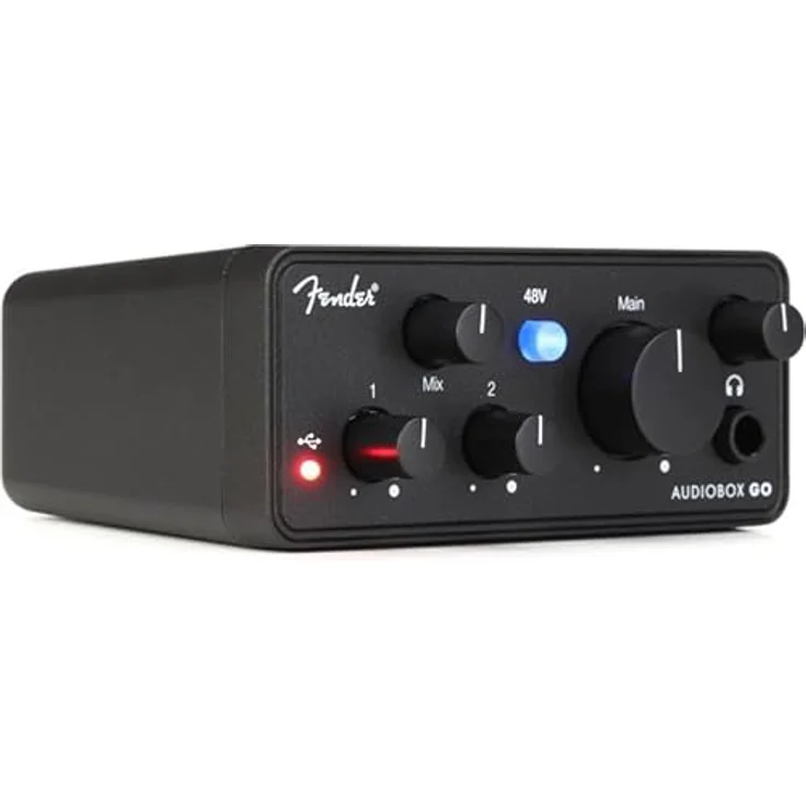Fender Audiobox Go, Ultrakompaktes 2x2 USB-C Audio-Interface, 24-Bit / 96 kHz mit XLR-Combo-Vorverstärker und Instrumenteneingang, ideal für Mobile Aufnahmen – Bild 4