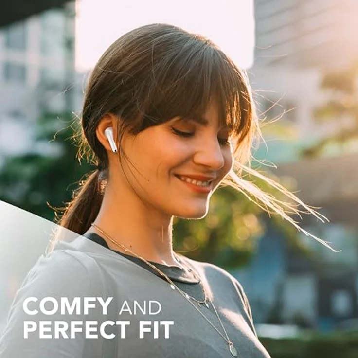 Music Sound Breeze, True Wireless Stereo (TWS) Bluetooth-Headset mit farbiger Hülle für Anrufe und Musik, 64 g, Weiß – Bild 6
