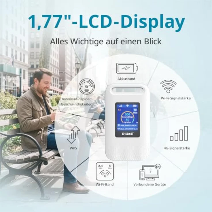 D-Link DWR-933W, mobiler Hotspot mit 4G LTE Advanced, 600 Mbps, Wi-Fi 5 und Wi-Fi 6 – Bild 5