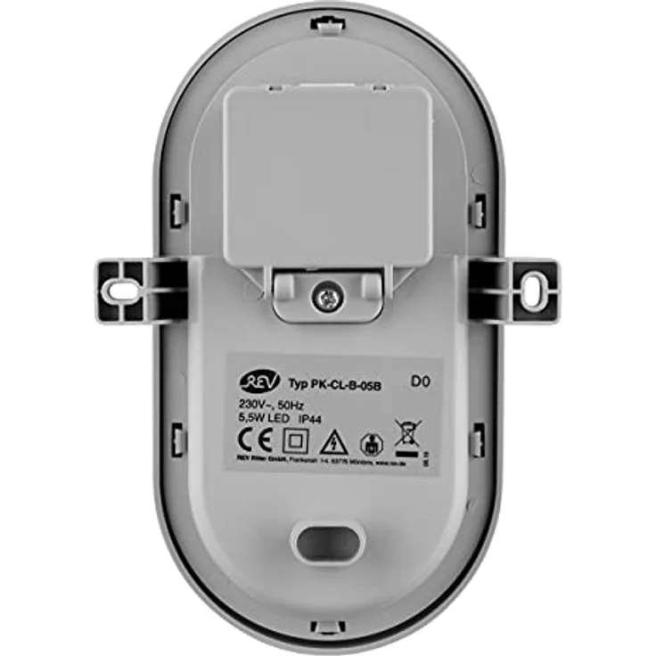REV 2101010430 Ovalleuchte, LED Kellerlampe-Wandlampe oval, IP44, 5,5W, bis 25.000h, grau – Bild 5