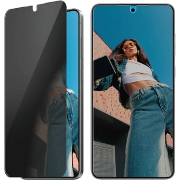 PanzerGlass Privacy, Schutzfolie für Samsung Galaxy S25 Edge, transparent mit Privatsphäre-Filter und kratzfestem Glas – Bild 1
