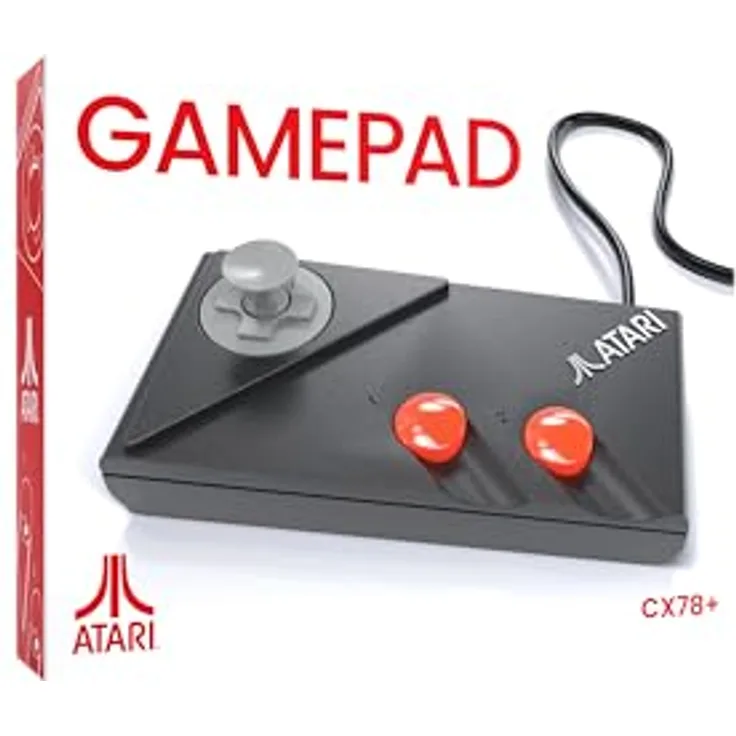 Plaion CX78+ Gamepad, Gaming Controller für Atari 2600+/2600/7800, Schwarz