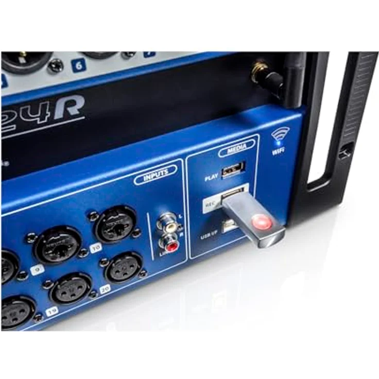 Soundcraft Ui24R, Digitales Mixer- und Recording-System mit 24 Kanälen, Dual-Band-WLAN und professionellen Studer Vorverstärkern, Mehrfarbig – Bild 5