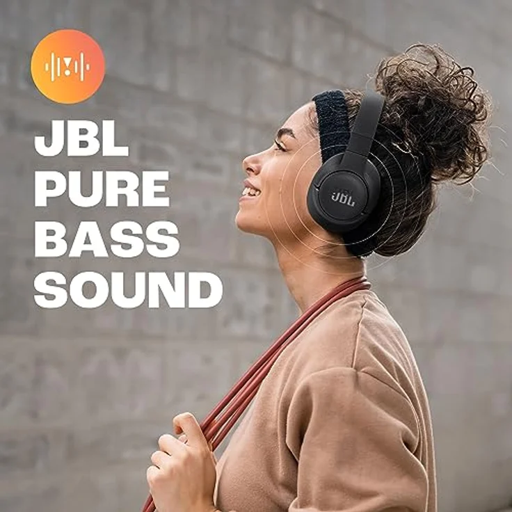 JBL Tune 720BT Wireless over-ear Kopfhörer – Mit JBL Pure Bass Sound, Bluetooth und leichtem, faltbarem Design – Bis zu 76 Stunden Musikwiedergabe – Schwarz – Bild 3