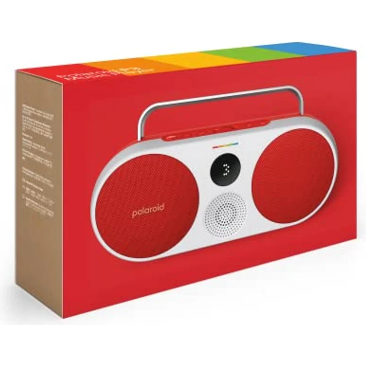 Polaroid P3 Music Player (Red) - Retro-Futuristic Boombox Wireless Bluetooth Speaker Rechargeable with Dual Stereo Pairing – Bild 2