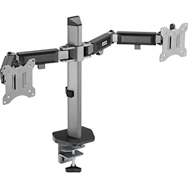Ergo Office ER-449 Deluxe 2-Fach Gelenk-Monitorhalterung Tischhalterung 17-32" Zoll Schwenkbar Neigbar Höhenverstellbar Doppelarm VESA 75x75 100x100 bis 2x9kg (2-Fach) – Bild 3