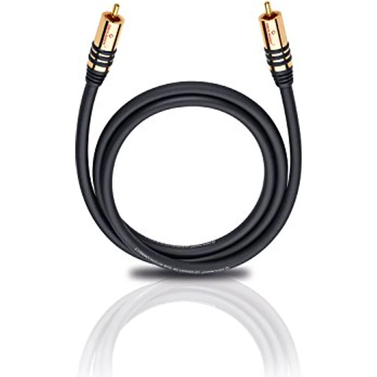 OEHLBACH NF Sub, Cinch Subwoofer-Kabel - Audiokabel - rund - OFC - 3m - schwarz – Bild 2