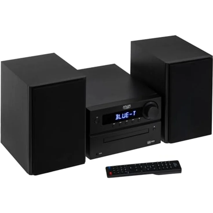 Adler AD 1917 Hi-Fi-Tower, Bluetooth/CD/USB/UKW-Radio mit 50 W RMS, schwarz – Bild 2
