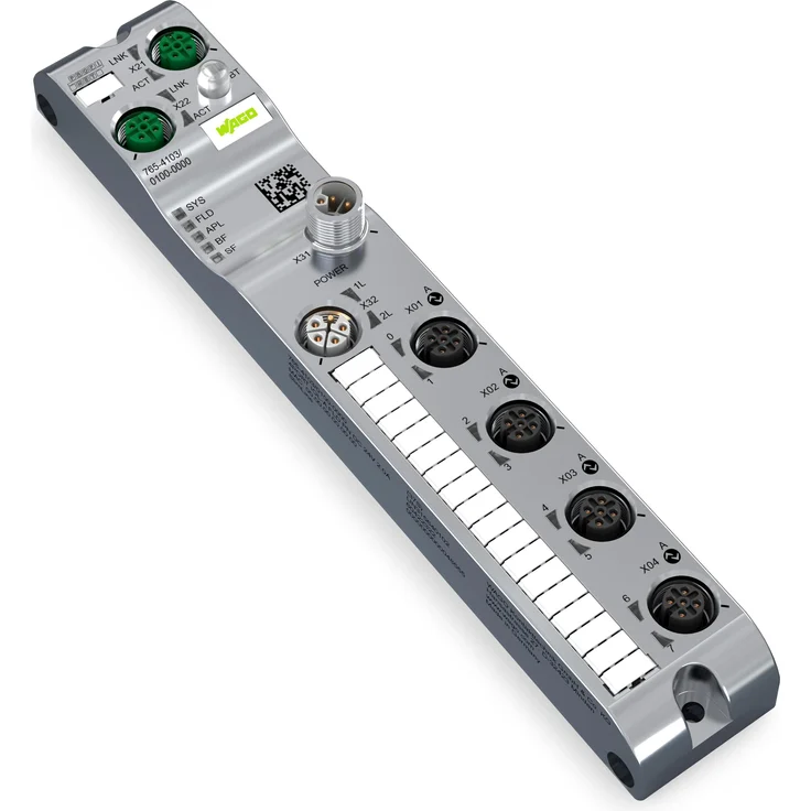 Wago IO-Link-Master 4 Ports, Netzwerk Switch Class A Profinet DC 24 V, SlimLine mit 8 Digi-Ein-/Ausgängen