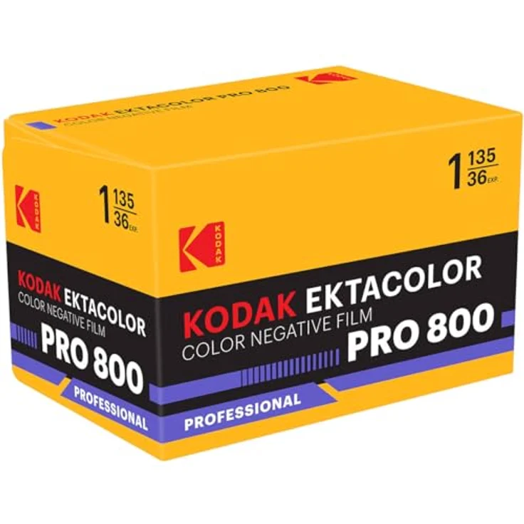 KODAK Eastman Ektacolor Pro 800, Farbnegativfilm 35 mm mit 36 Exposures, ISO 800 für Available-Light-Fotografie – Bild 1