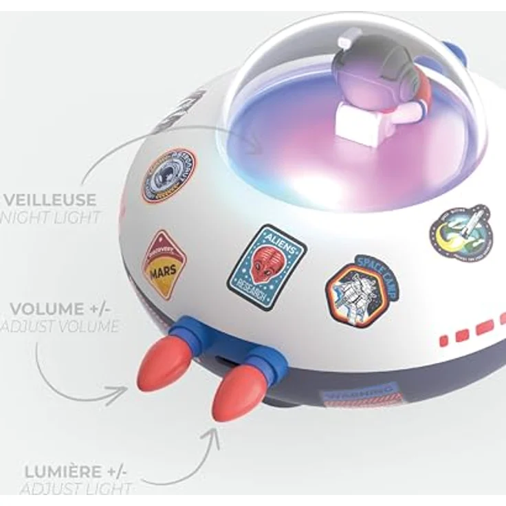 Mobility on Board Cosmo Bubbly Wireless, Bluetooth-Lautsprecher mit Nachtlicht und 50 personalisierbaren Aufklebern, kompakt und tragbar – Bild 2