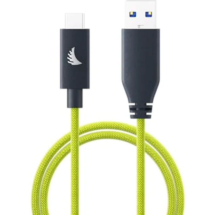 Angelbird USB-A-to-C 3.2 Solid Flex™ Cable, Lime, 32 cm, 10 Gb/s Datentransfer, ultra-flexibel und robust, hohe Kompatibilität