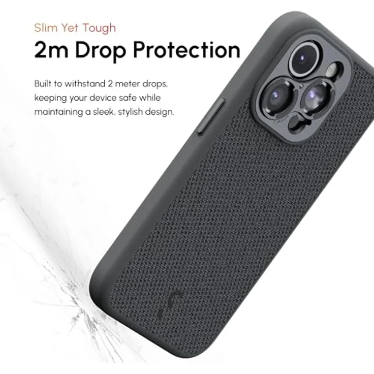 ShiftCam Camera Case S.Mount für iPhone 15 Pro Max, Kamera-Hülle mit 2-Meter-Sturzschutz und schnell wechselbarem Objektiv-System, Grau – Bild 4