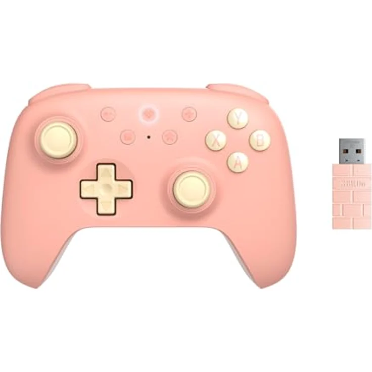 8bitdo Ultimate 2C Wireless, Gaming Controller für Windows & Android, Bluetooth, pfirsich/hellgelb – Bild 1