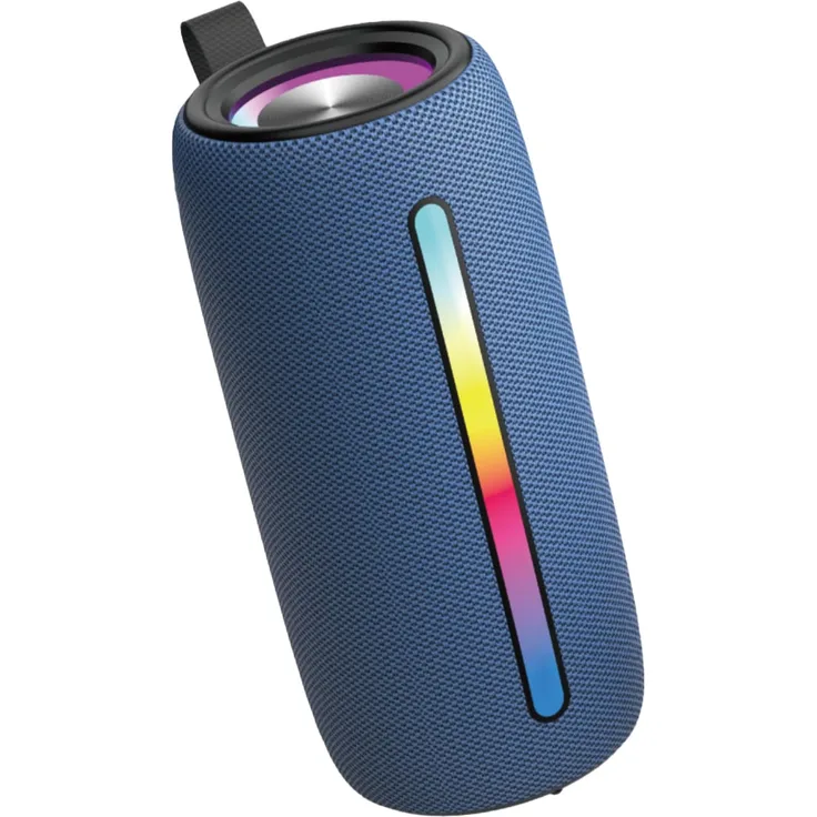 Denver BTL-360BU BLUE Bluetooth-Lautsprecher mit dynamischem Sound und faszinierenden Lichteffekten, Blau