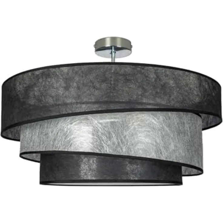 Lindby Deckenlampe 'Ayvira' (Modern) in Schwarz aus Metall (3 flammig, E27) - Textil Deckenleuchte, Lampe, Wohnzimmerleuchte
