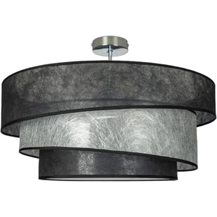 Lindby Deckenlampe 'Ayvira' (Modern) in Schwarz aus Metall (3 flammig, E27) - Textil Deckenleuchte, Lampe, Wohnzimmerleuchte – Bild 1