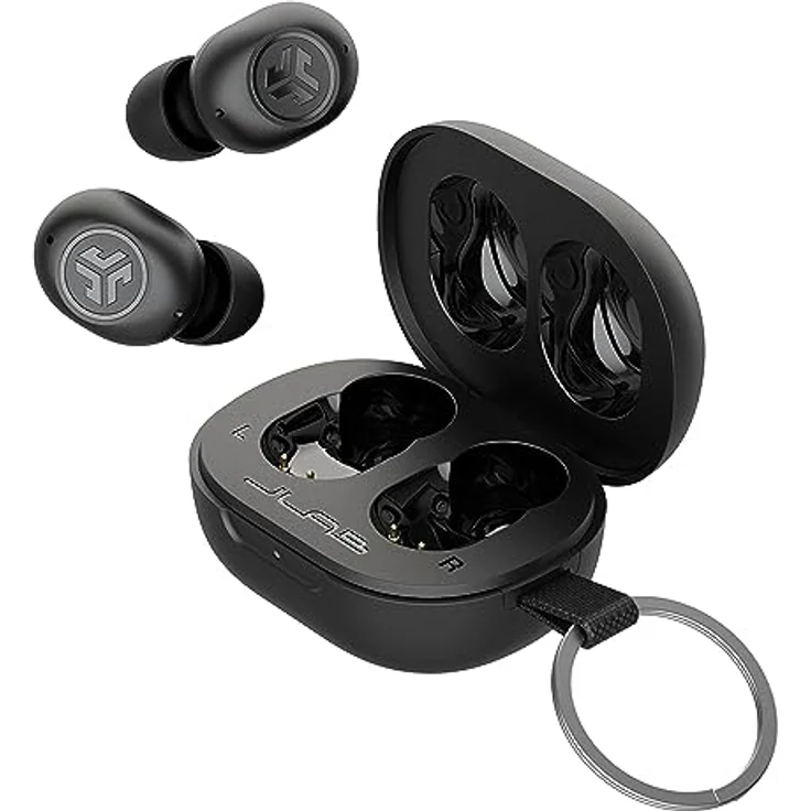JLab JBuds Mini True Wireless Earbuds, Kopfhörer In Ear, Bluetooth Ohrhörer mit Mikrofon, Kabellose Ohrstöpsel, TWS Bluetooth Ohrhörer mit Mikrofon, USB-Ladeetui, Dual Connect, EQ3-Sound, Schwarz… – Bild 1